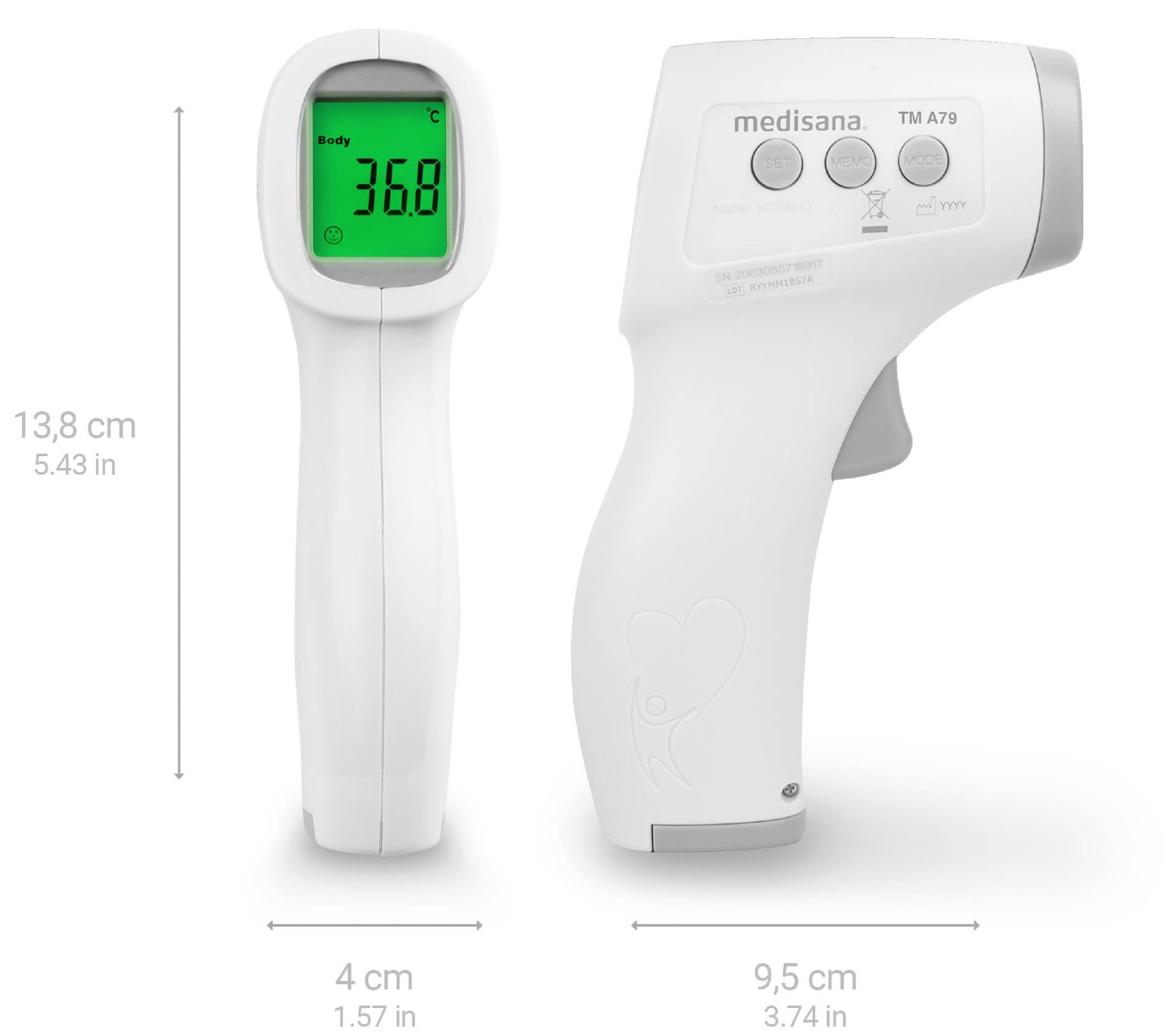 #Termometer IR, Medisana TM A79, Kropp/panne